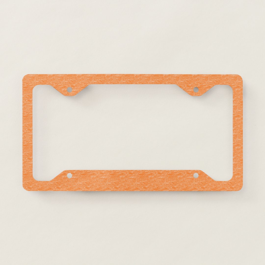 Orange License Plate Frame Zazzle