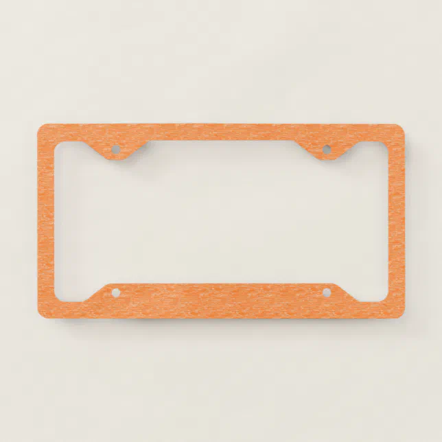 Orange License Plate Frame Zazzle