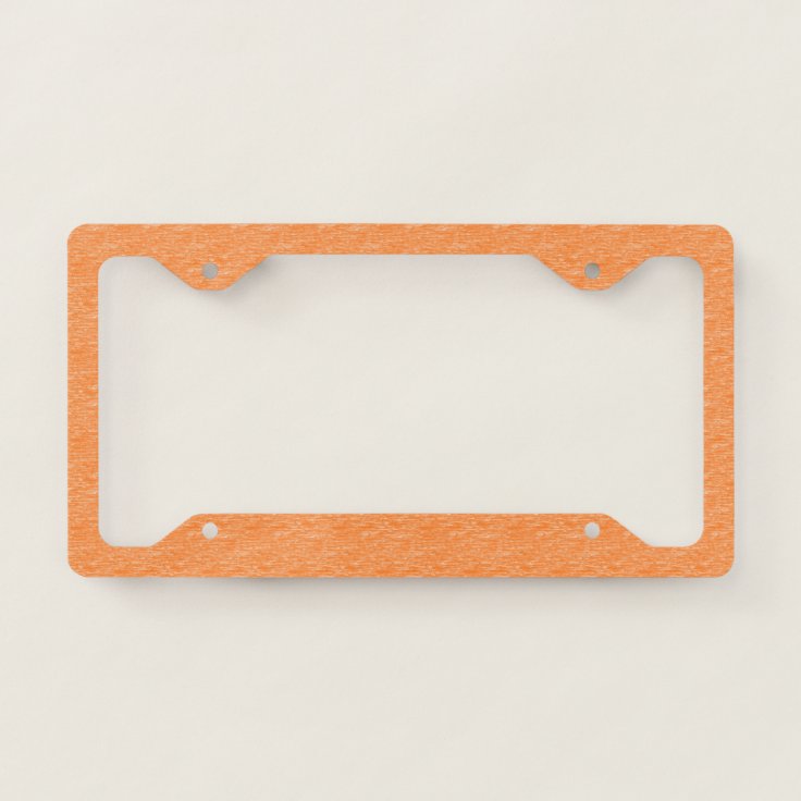 Orange License Plate Frame Zazzle