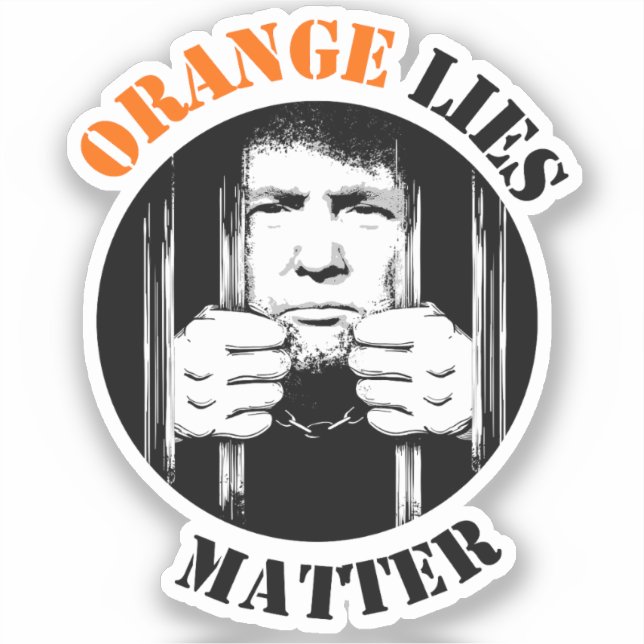 Orange Lies Anti Trump Sticker (Front)