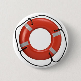 ORANGE LIFE SAVER PINBACK BUTTON