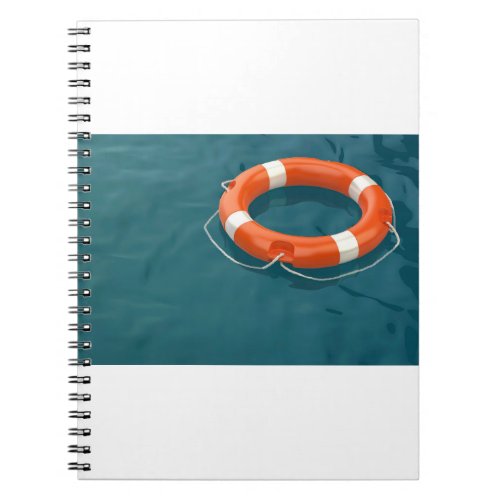 Orange lifebuoy ring notebook