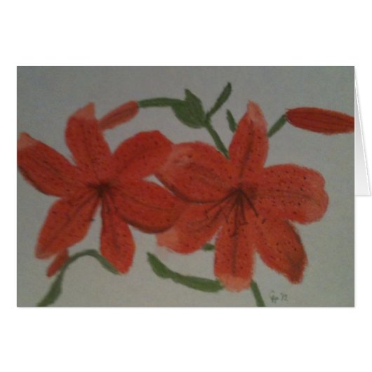 Orange Lilies Cards (Front Horizontal)