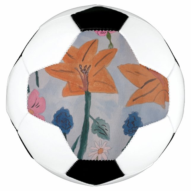Orange Lilies Soccer Ball (Front)