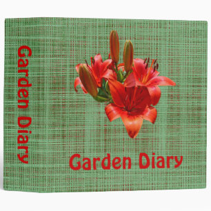 Orange Lily Blossoms Binder