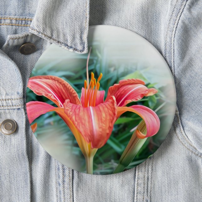 orange lily button (In Situ)