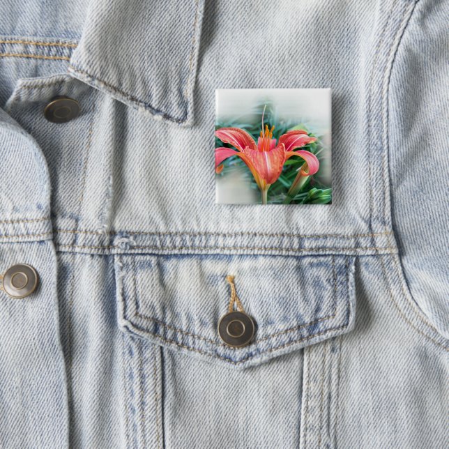orange lily button (In Situ)