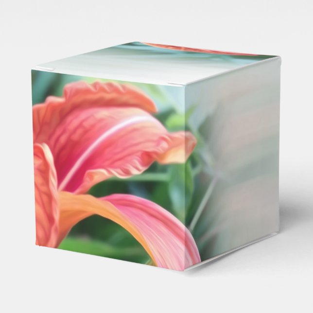 orange lily favor boxes (Front Side)