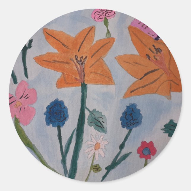 Orange Lily Sticker (Front)