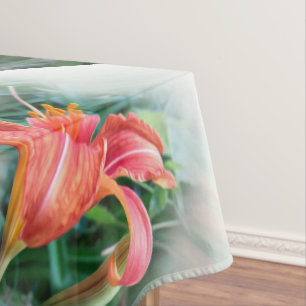 orange lily tablecloth