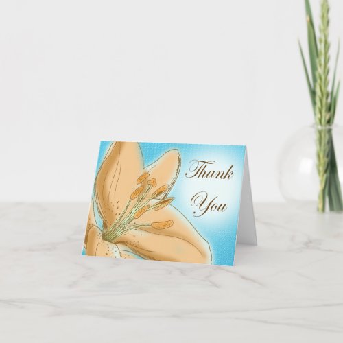 Orange Lily Thank You Card