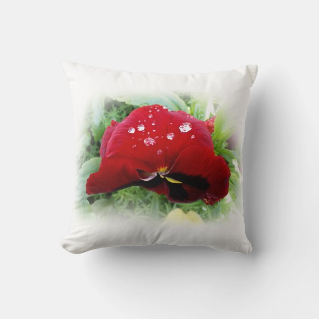 orange lily throw pillow (Front)