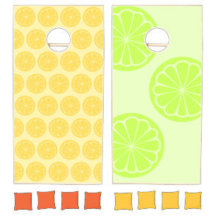 Orange Lime Citrus Fresh Cornhole Set