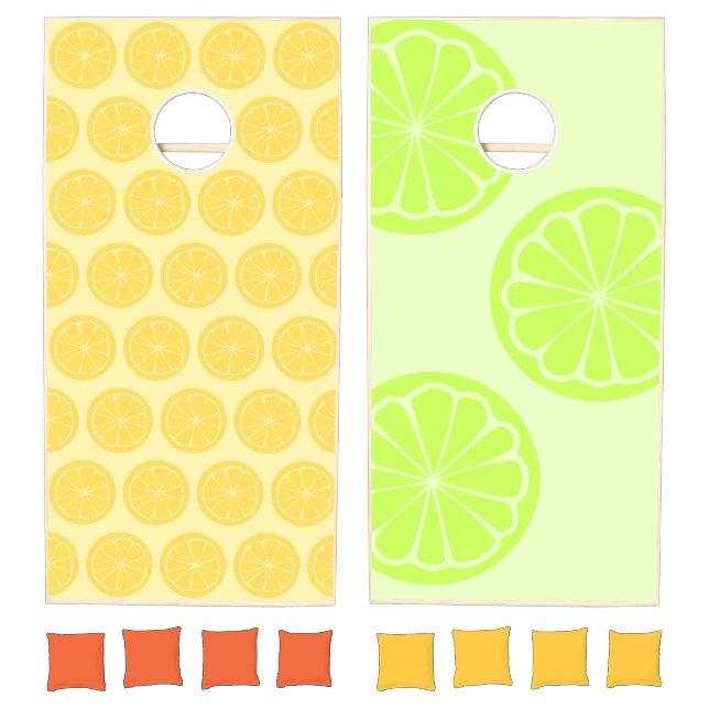 Orange Lime Citrus Fresh Cornhole Set (Set)