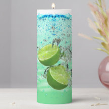 Orange & Lime Cocktail Design Candles Decoration