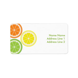 Orange Lime Lemon Label