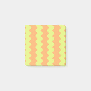 Orange Lime Wavy Stripe Bold Modern Stationery Post-it Notes