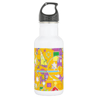 Orange Line Stainless Steel Water Bottle