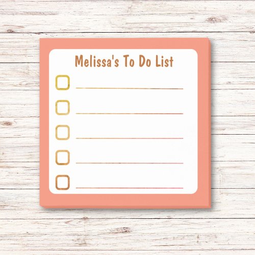 Orange Lined To Do List  Post_it Notes