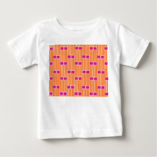 Orange Lines and Pink Boxes Baby T-Shirt