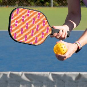 Orange Lines and Pink Boxes  Pickleball Paddle