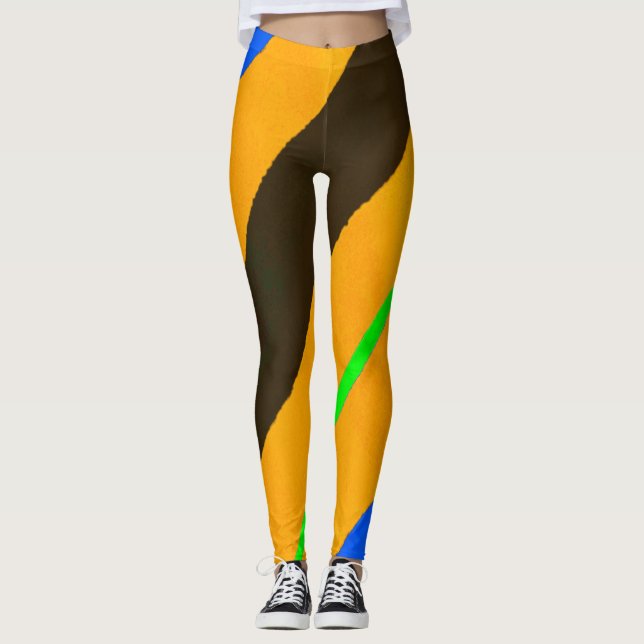 Orange lines leggings (Front)