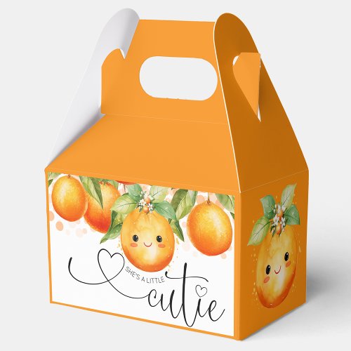 Orange Little Cutie Orange Citrus Baby Shower Favor Boxes