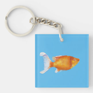 Orange little fish keychain