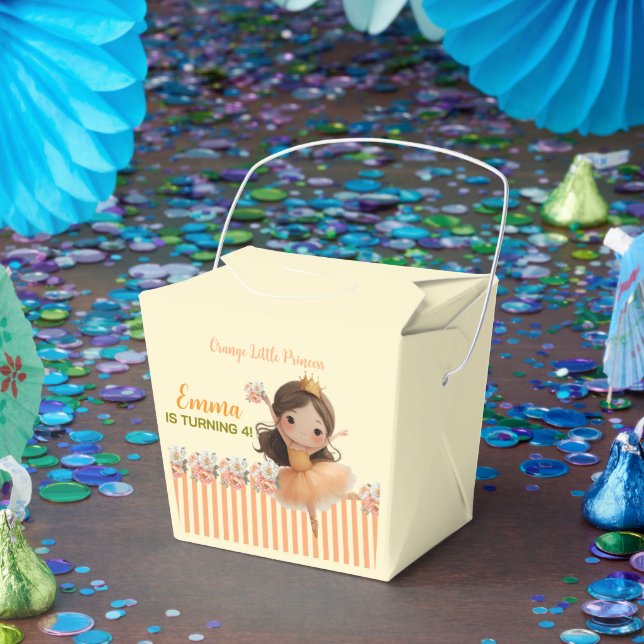 Orange Little Princess Ball Favor Box (Party)