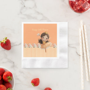 Orange Little Princess Ball Napkins