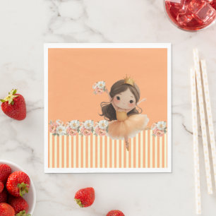 Orange Little Princess Ball Napkins