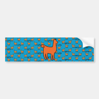 Orange Llamas Bumper Sticker