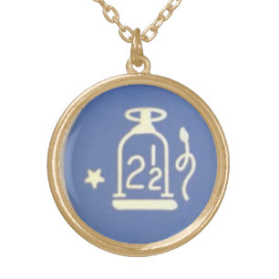 Orange Lodge Necklace Necklace, Gold Plated