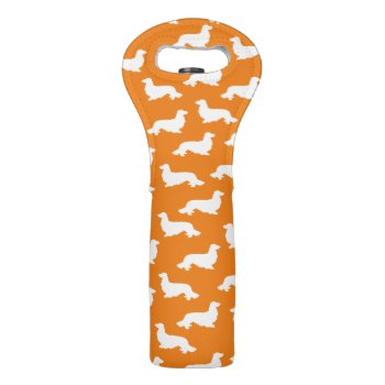 Orange Long Hair Dachshund Wine Tote Bag Gift by Smoothe1 at Zazzle