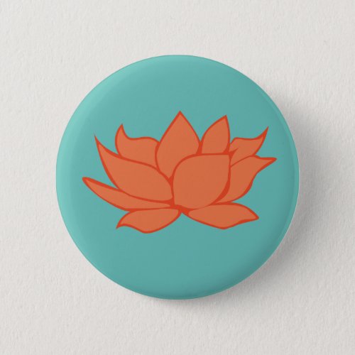 Orange Lotus Flower Button