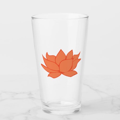 Orange Lotus Glass