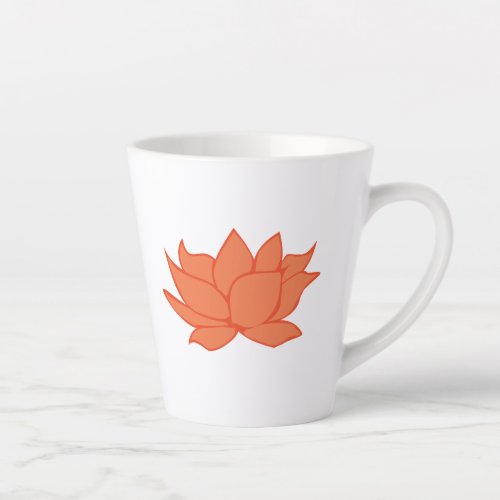 Orange Lotus Latte Mug