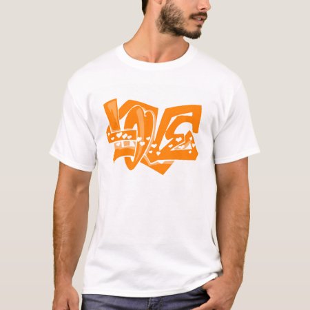 Orange Love Graffiti T-shirt