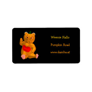 Orange lovely Bear Label