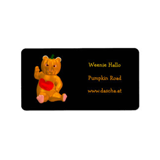 Orange lovely Bear Label