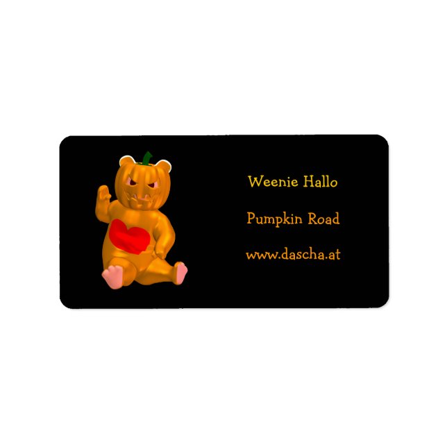 Orange lovely Bear Label (Front)