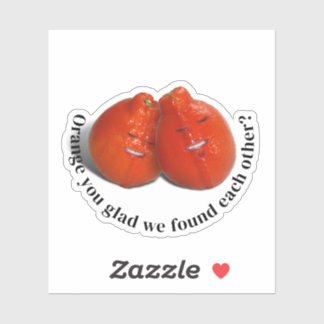 Orange Lovers Valentine's Day Sticker