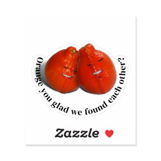 Orange Lovers Valentine's Day Sticker