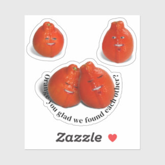 Orange Lovers Valentine's Day Sticker