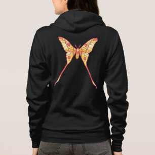 Orange Luna Moth Art – Colorful Insect Hoodie