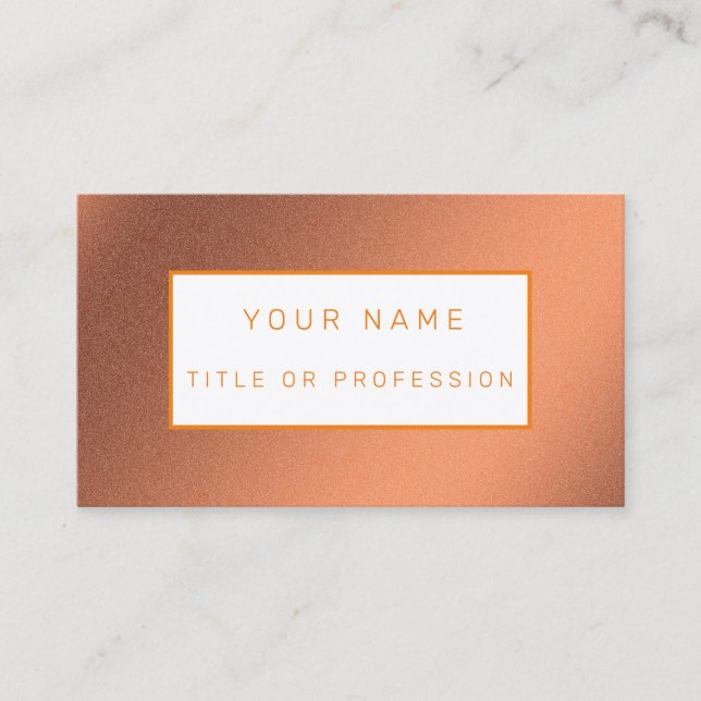 Orange Luxury Business Card (Front)