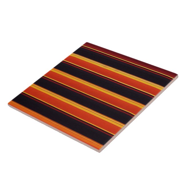 Orange Luxury Modern Autumn Collection Ceramic Tile (Side)