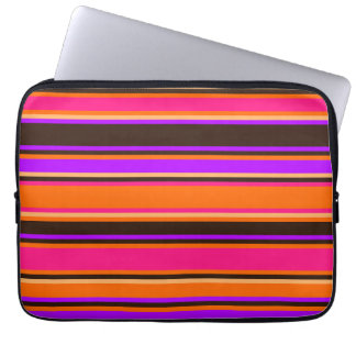 Orange, Magenta, & Purple Striped Electronics Bag