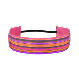 Orange, Magenta, & Purple Striped Headband