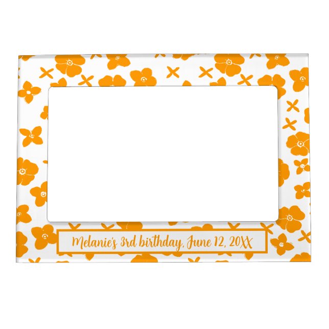 Orange Magnetic Picture Frame (Front)
